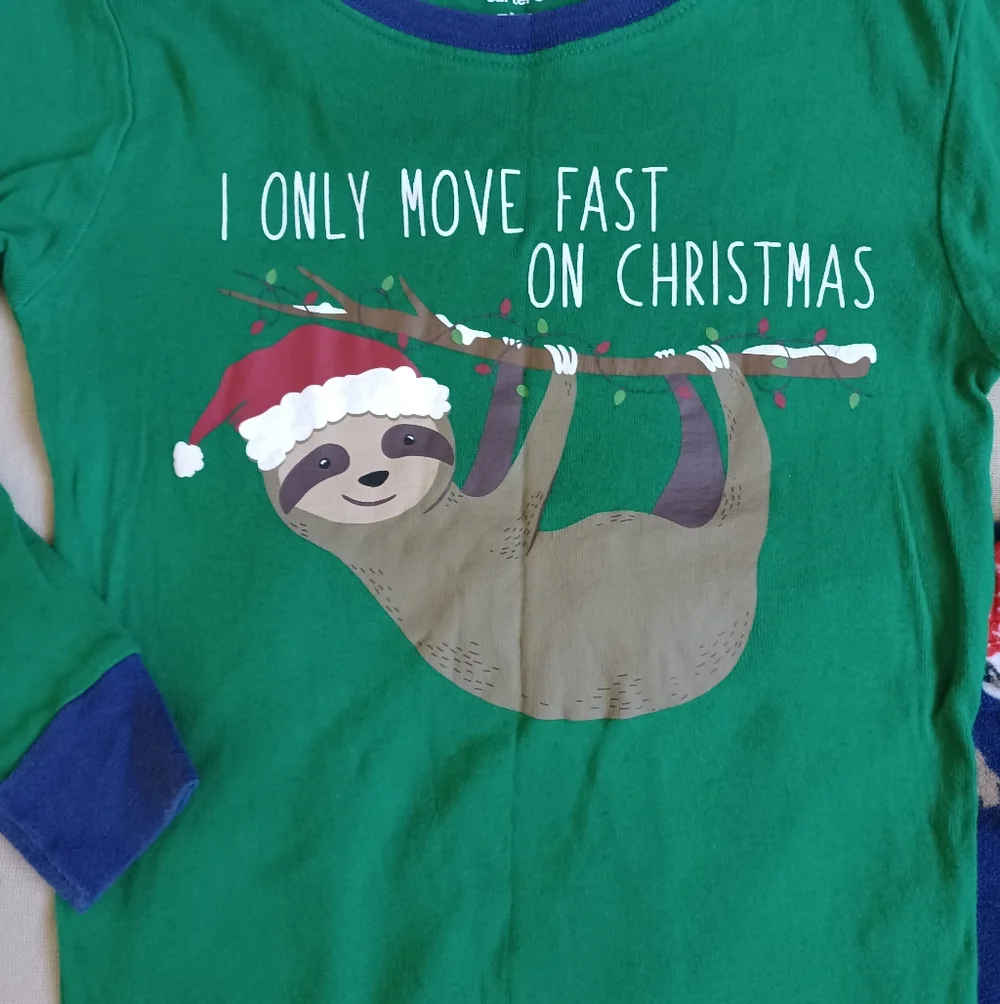 Carter's Christmas Sloth Pajamas